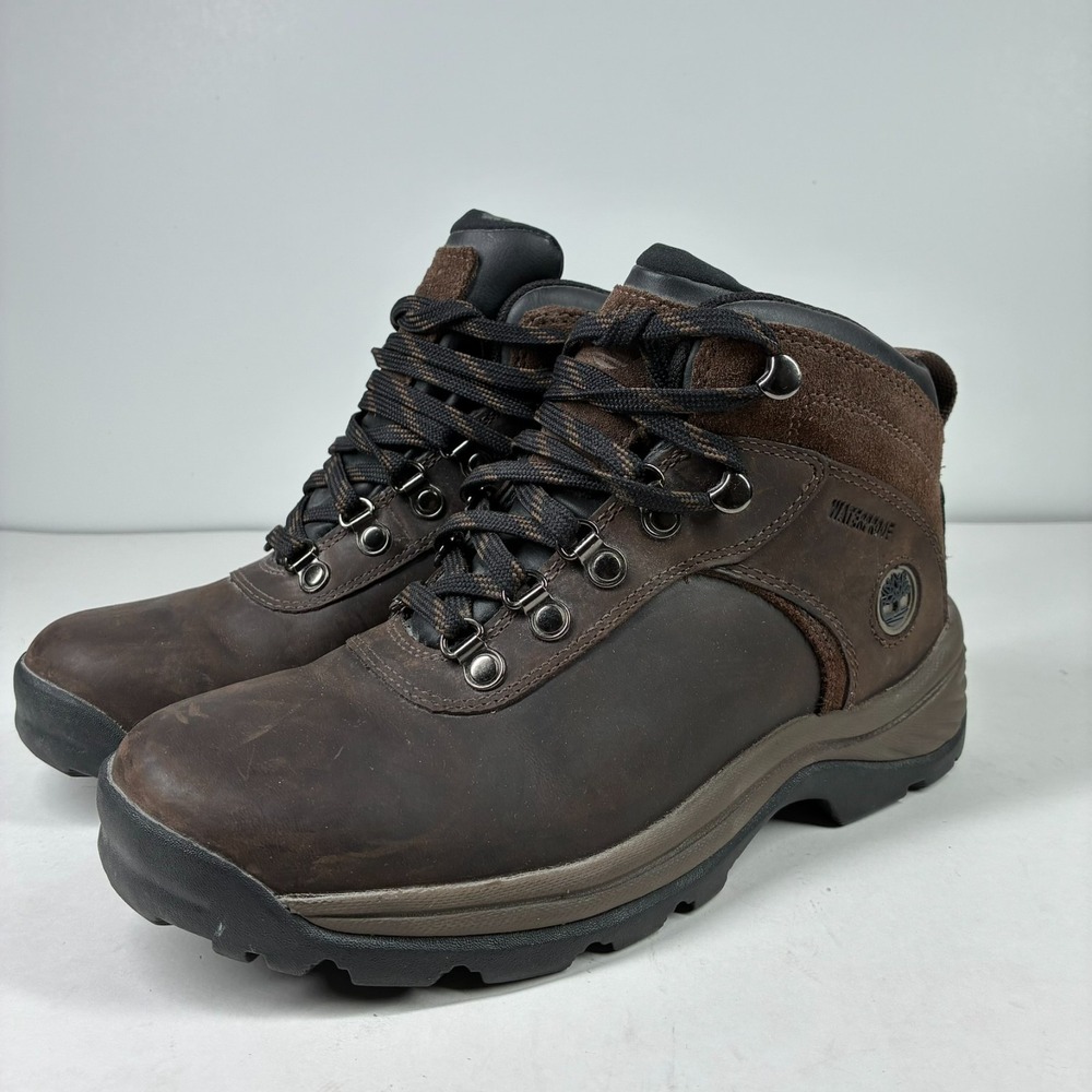 Timberland Flume Mid Women's US 7.5 Brown Leather Waterproof Hiking Boots 18629